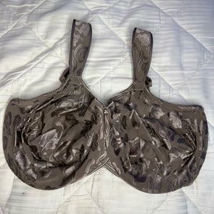 Wacoal floral design brown bra NWOT